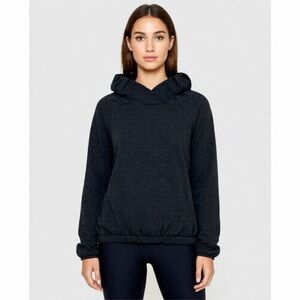 Lululemon Sweater Pullover Ruched Neckline Size 4 Dark Grey